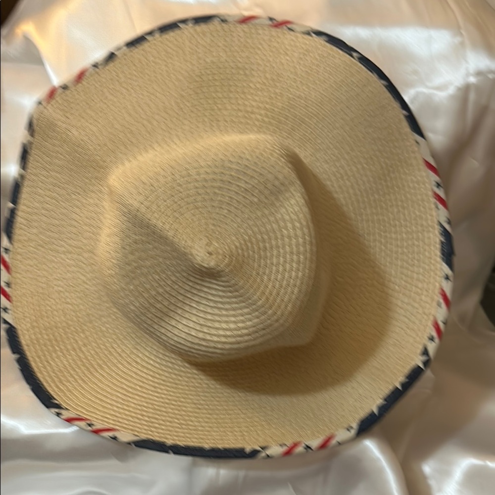 Stylish Tan Straw Looking Hat Great To Keep The Sun ☀️ off your Face!